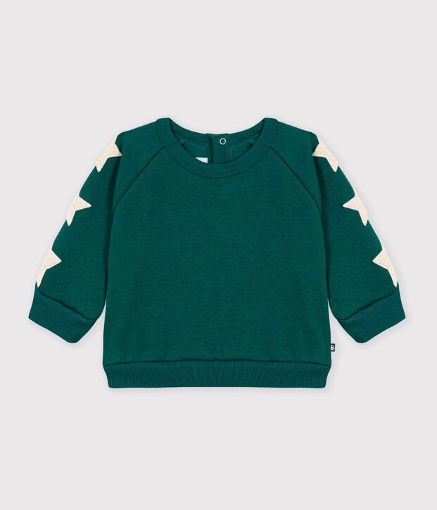 Sudadera lisa de algod&oacute;n con insignias de estrellas para beb&eacute; TREE
