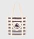 Tote bag de tela a rayas para adulto