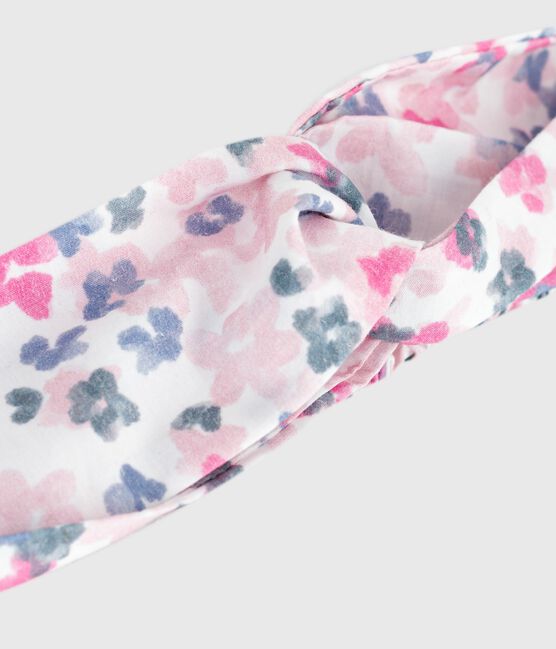 Diadema infantil de popelina con estampado de flores MILK/ MULTICO