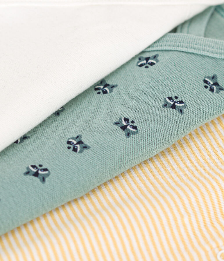 Juego de 3 bodis cruzados de manga larga de algod&oacute;n para beb&eacute; variante 1