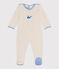 Pijama de terciopelo con abertura trasera para bebé beige MONTELIMAR CHINE