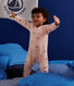 Pijama de felpa cepillada con estampado de estrellas y corazones para bebé
