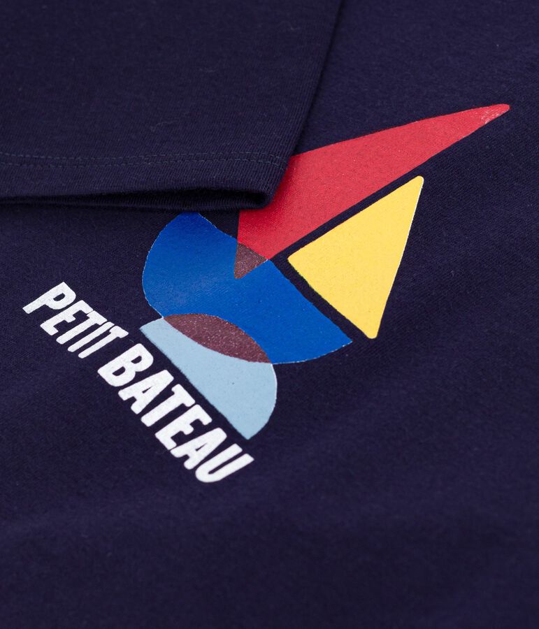 Camiseta de algod&oacute;n de manga larga para beb&eacute; azul