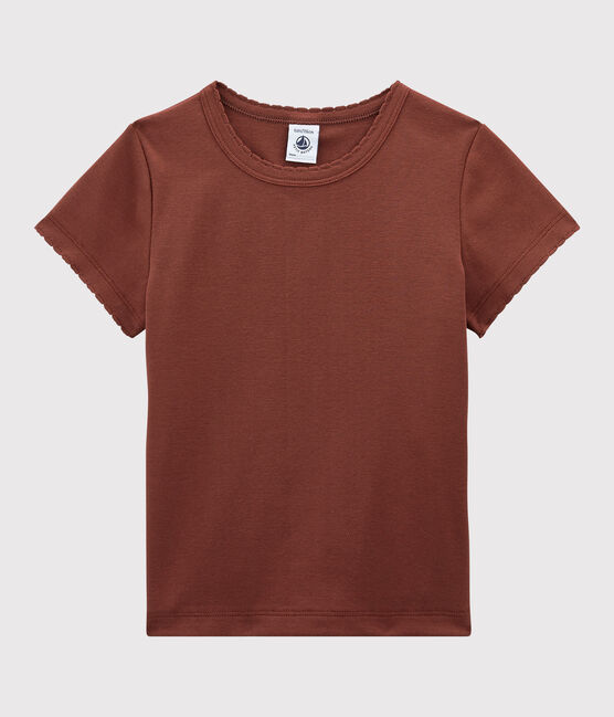 Camiseta icónica de algodón de niño/niña naranja MADRAS