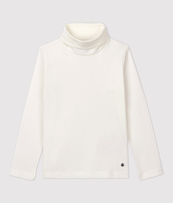 Prenda de cuello de cisne de algodón de niña/niño blanco MARSHMALLOW