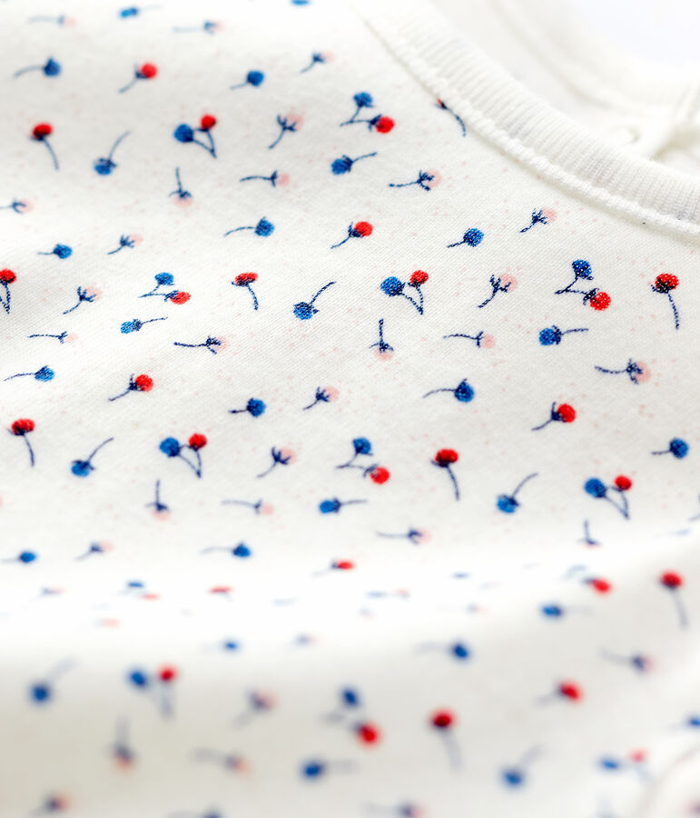 Blusa de algod&oacute;n de beb&eacute;. blanco/multicolor