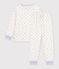 Pijama infantil de terciopelo con corazones blanco/multicolor