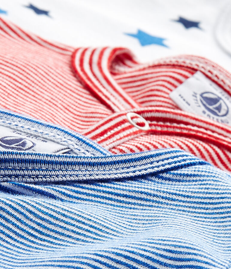 Lote de 3 pijamas para beb&eacute; ni&ntilde;o blanco