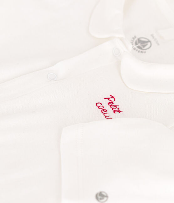 Pijama de algodón con corazoncito blanco MARSHMALLOW