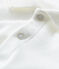 Body de manga larga con cuello de polo para bebé niño blanco MARSHMALLOW