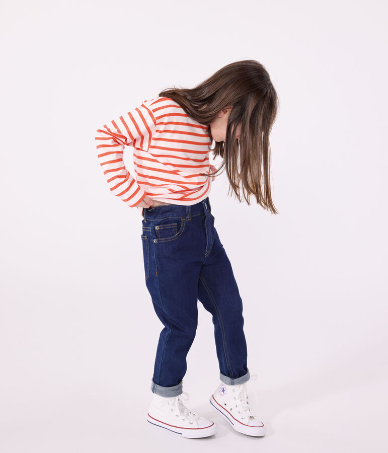 Pantal&oacute;n slim denim para ni&ntilde;a azul