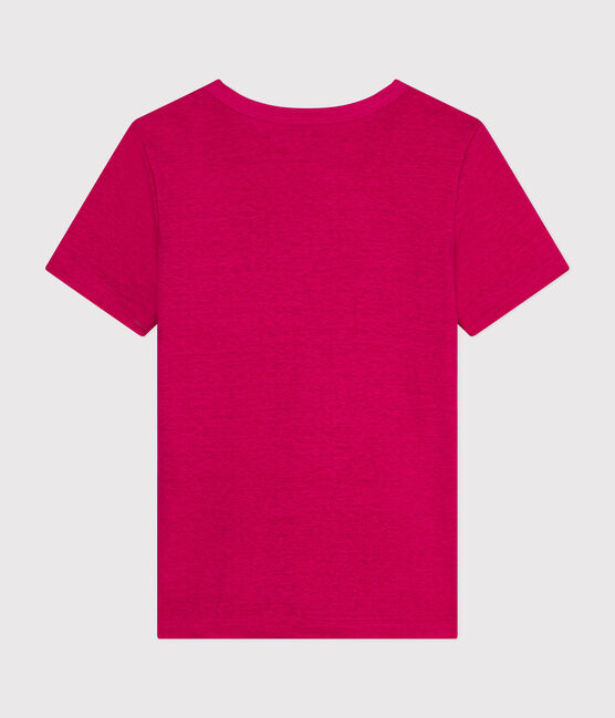 Camiseta, La Icónica de lino de mujer rosa DELHI