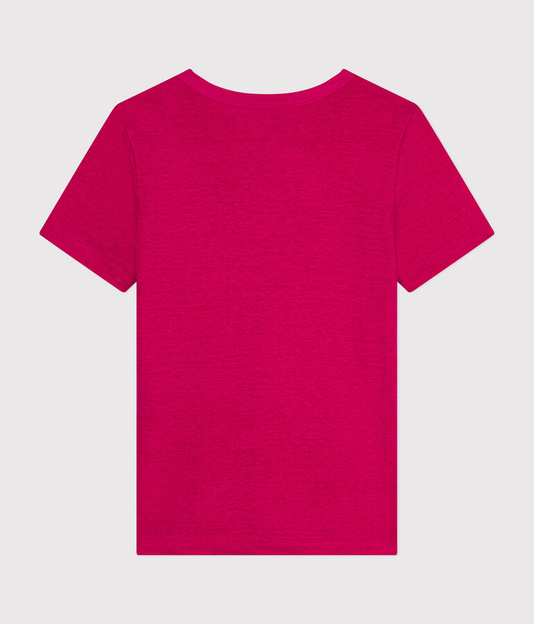 Camiseta, La Ic&oacute;nica de lino de mujer rosa