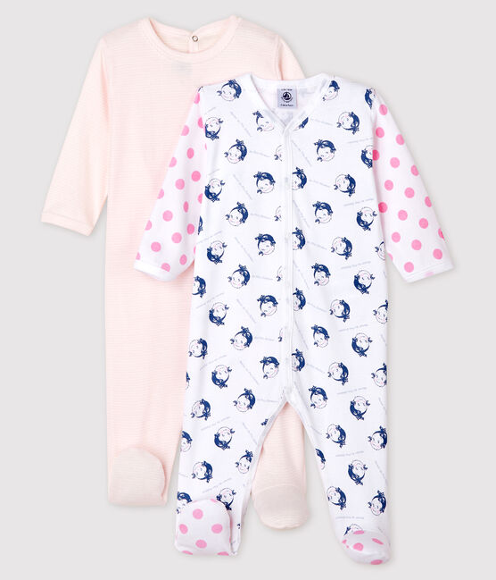 Conjunto de 2 pijamas de punto de bebé niña variante 1