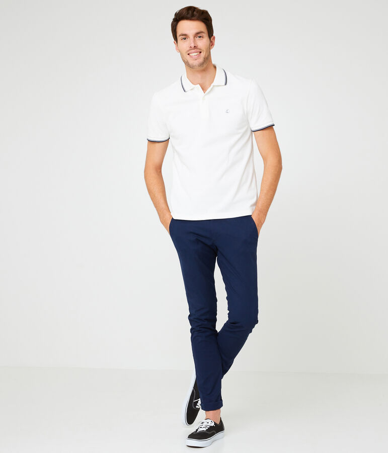Polo para hombre blanco