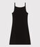 Vestido de tirantes de algodón de mujer negro NOIR