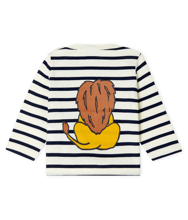 Camiseta marinera de creaci&oacute;n compartida de beb&eacute; unisex blanco/azul