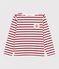 Camiseta marinera para niña y niño blanco MARSHMALLOW/rojo PEPS