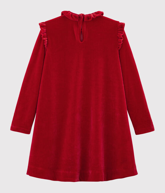 Vestido de manga larga para niña rojo TERKUIT