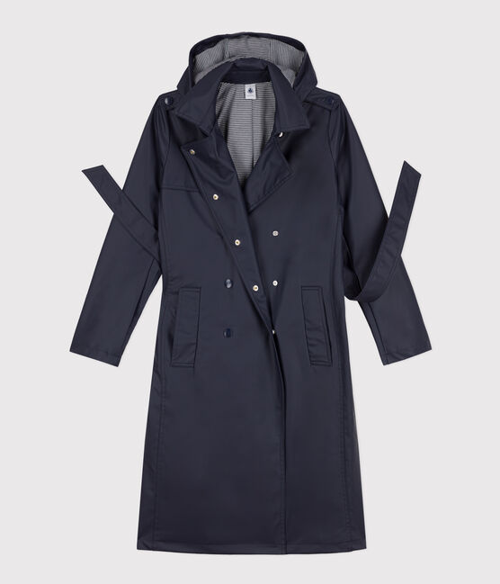 Gabardina con capucha para mujer azul SMOKING