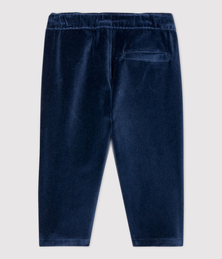 Pantal&oacute;n de terciopelo de beb&eacute;. azul