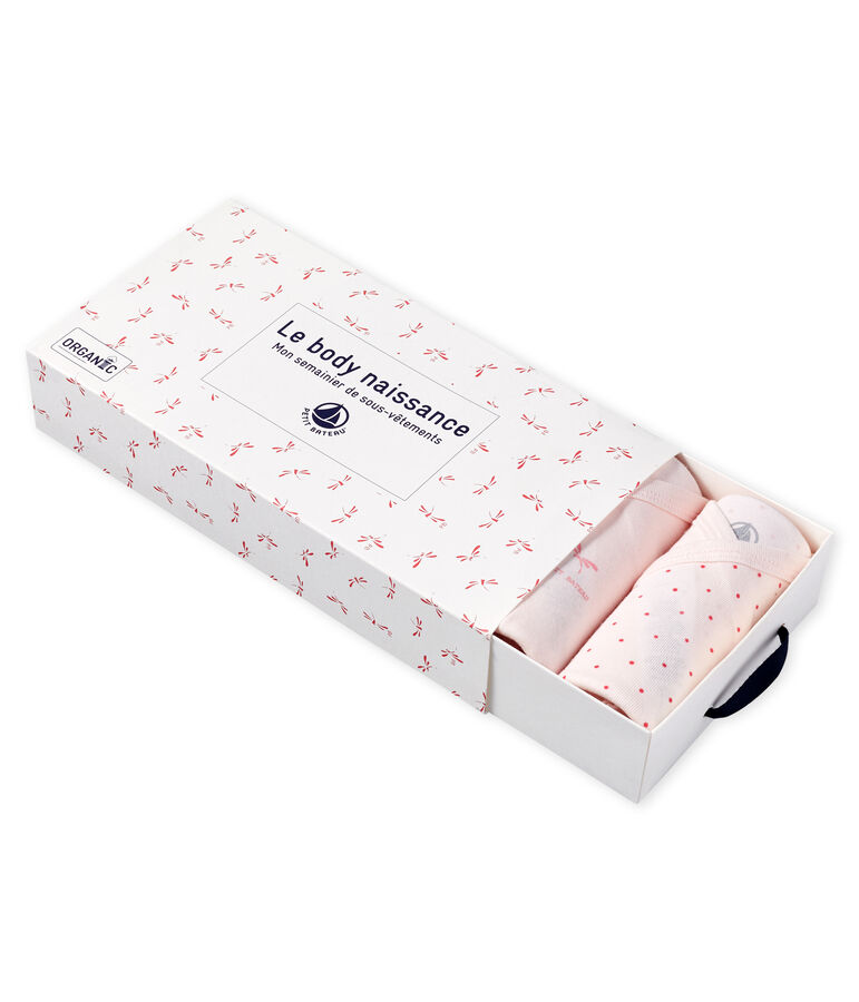 Lote de 5 bodies de nacimiento de manga larga para beb&eacute; multicolor