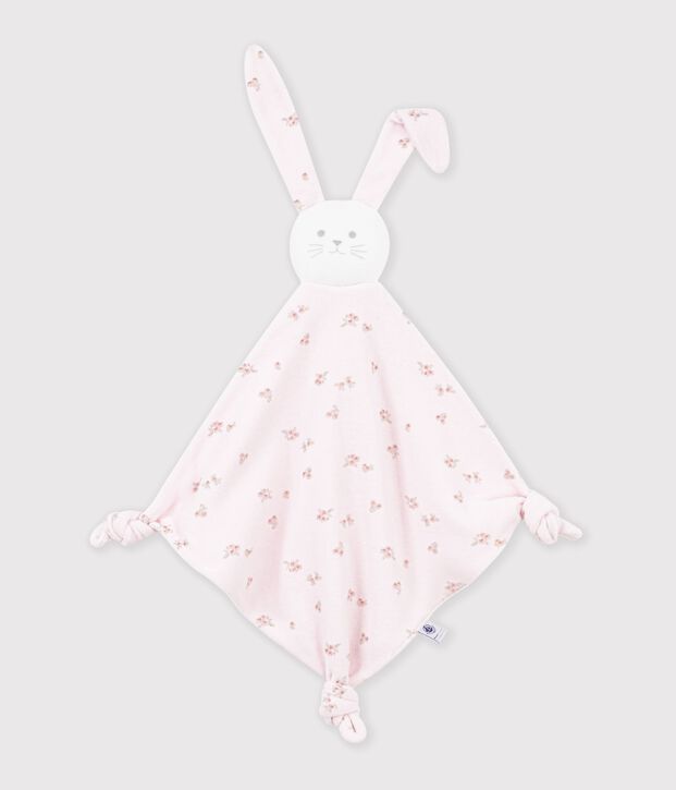 Doudou de algod&oacute;n con estampado de flores para beb&eacute; rosa/multicolor