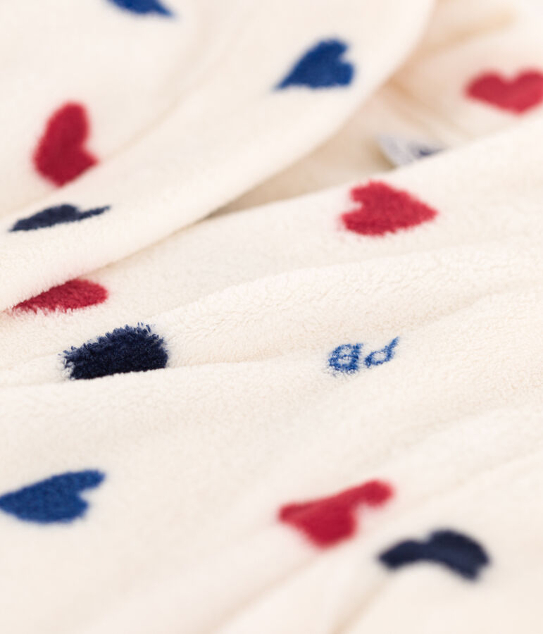 Bata de tejido polar para ni&ntilde;o/ni&ntilde;a crudo/multicolor