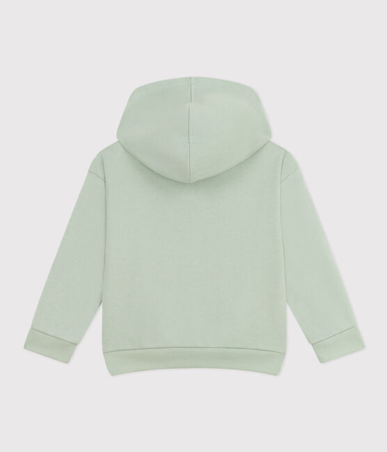 Sudadera de felpa con cremallera y capucha para niño verde HERBIER