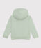 Sudadera de felpa con cremallera y capucha para niño verde HERBIER
