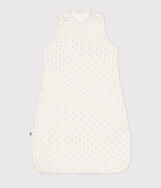 Saco de dormir para bebé en algodón estampado TOG 1.5 blanco MARSHMALLOW/blanco MULTICO