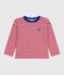 Camiseta infantil de algodón de manga larga a rayas rojo POMPEI/ MILK