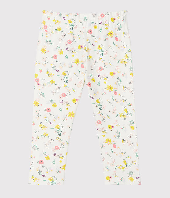 Pantalón estampado para bebé niña blanco MARSHMALLOW/blanco MULTICO