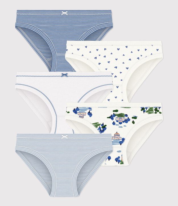 Juego de braguitas infantiles de algod&oacute;n estampado multicolor