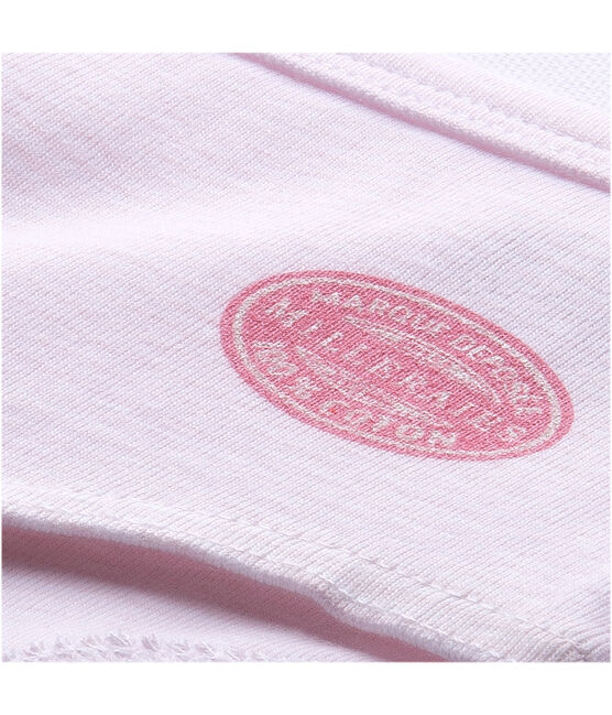 Bóxer de milrayas para niña rosa VIENNE/blanco ECUME
