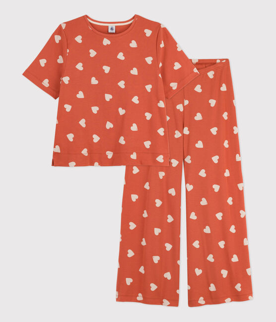 Pijama con corazón de algodón de mujer BRANDY/ AVALANCHE