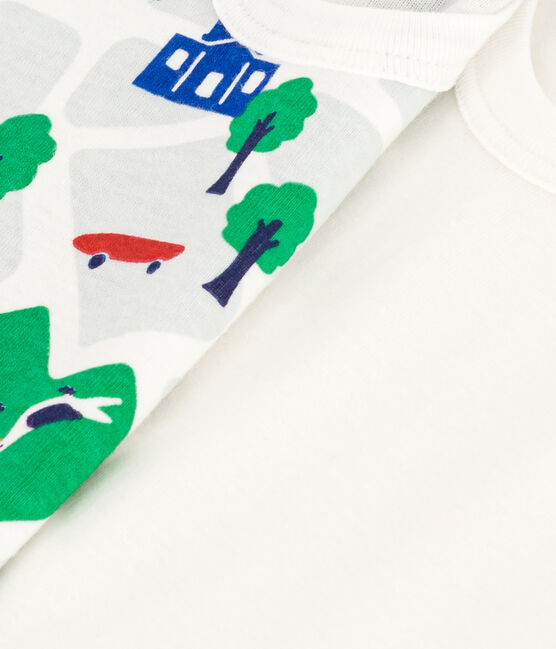 Juego de 2 camisetas infantiles de algodón sin mangas con motivo de París variante 1