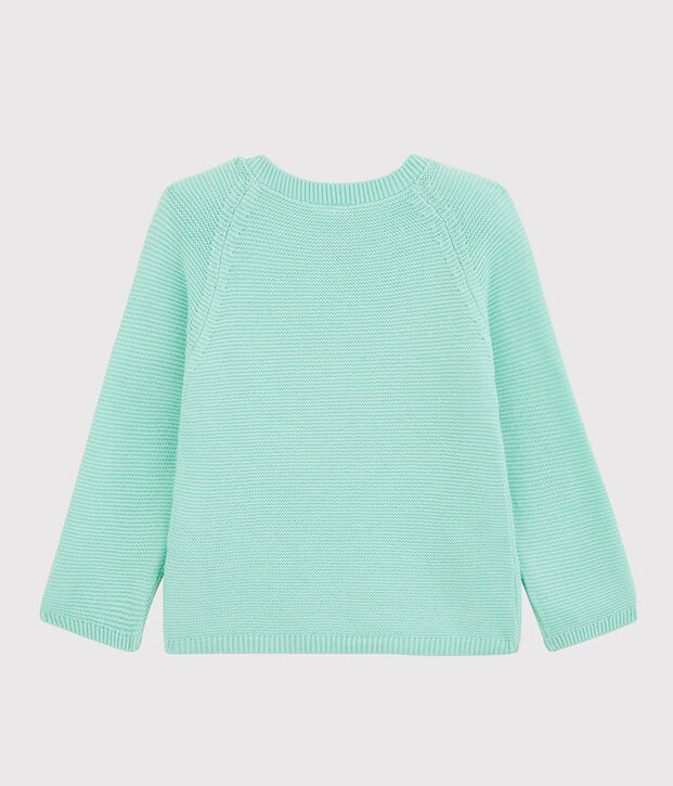 Rebeca azul de beb&eacute; en punto de algod&oacute;n ecol&oacute;gico azul