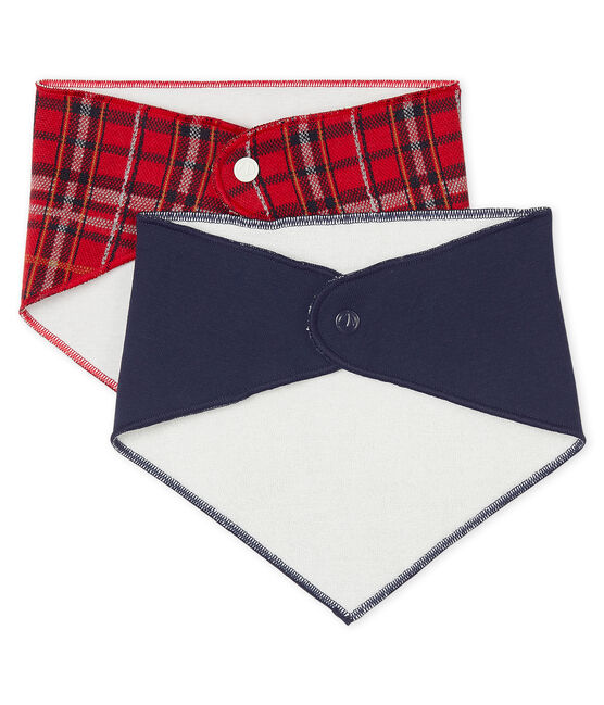 Lote de 2 bandanas-baberos para bebé niño variante 1