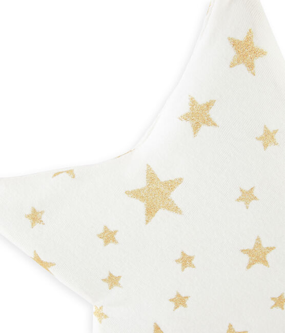 Cojín de punto para bebé blanco MARSHMALLOW/amarillo OR
