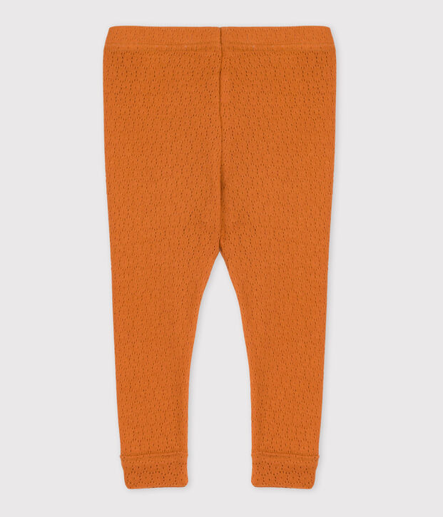 Leggings de algod&oacute;n calado para beb&eacute; marron