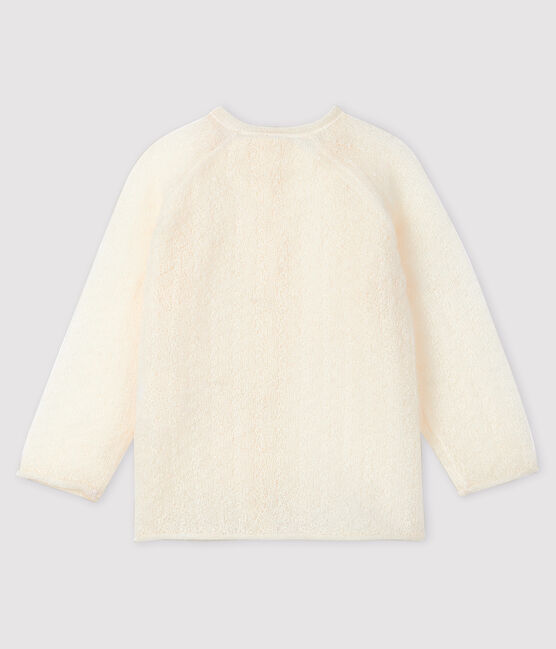 Cárdigan de tejido de punto de bebé blanco MARSHMALLOW