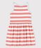 Vestido sin mangas de algodón a rayas para niña rosa PAPAYE/ MARSHMALLOW