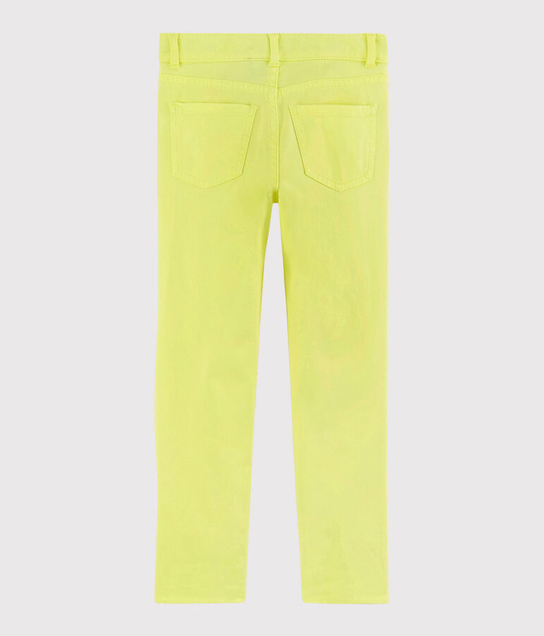 Pantal&oacute;n de sarga de ni&ntilde;o amarillo