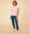 Camiseta La Recta de algodón a rayas con cuello redondo para mujer  AVALANCHE/ SHOCKING