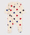 Pijama de algodón con corazones para bebé blanco AVALANCHE/ MULTICO