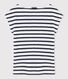 Camiseta de lino rayado para mujer