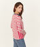 Jersey marinero para mujer rojo TERKUIT/blanco MARSHMALLOW