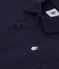 Polo infantil de algodón liso de manga corta azul SMOKING