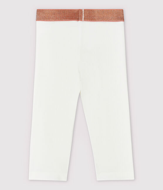 Leggings de punto de licra de niña blanco MARSHMALLOW